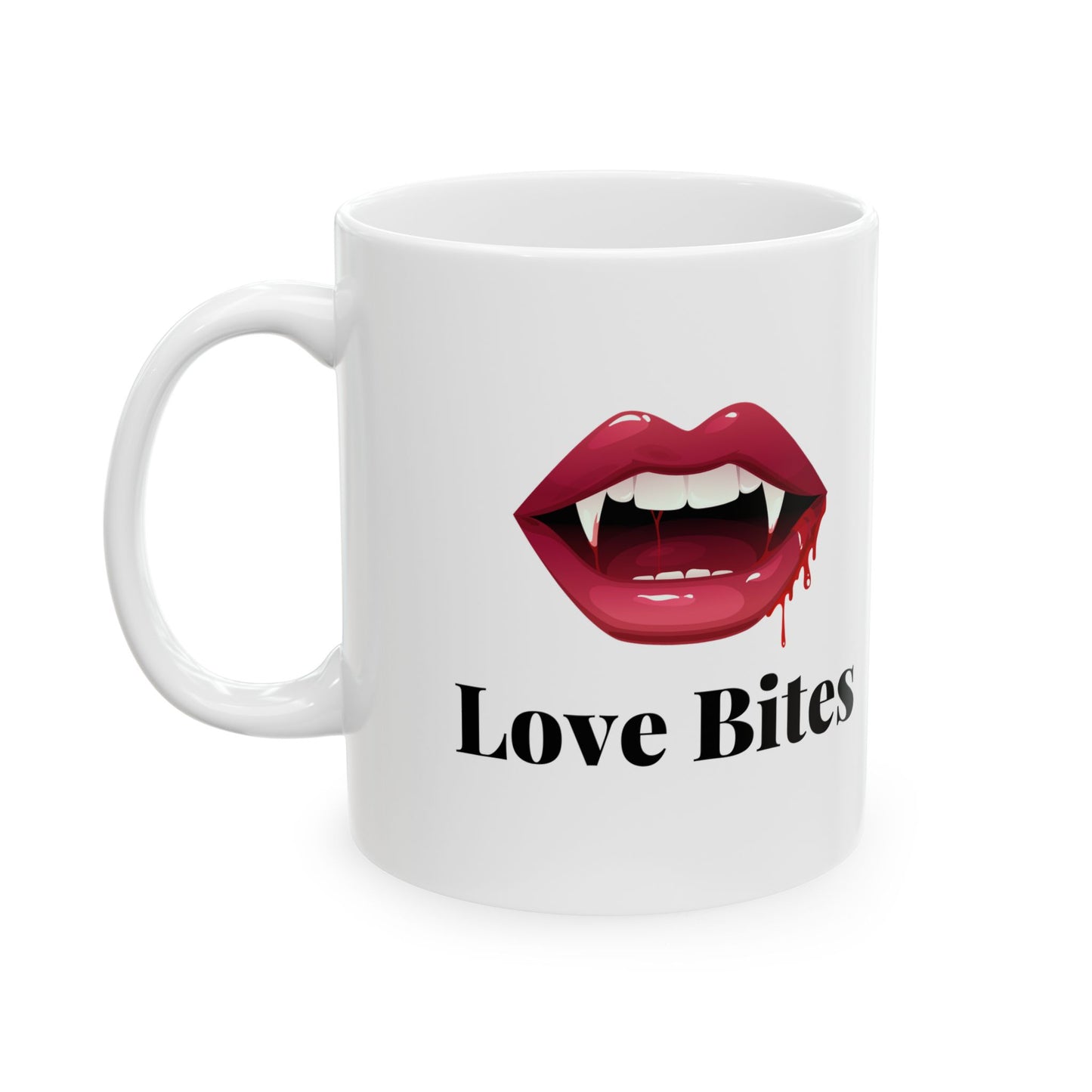 The Neighborhood Vampire "Love Bites" Ceramic Mug: Coffee Cup - 11oz/15oz