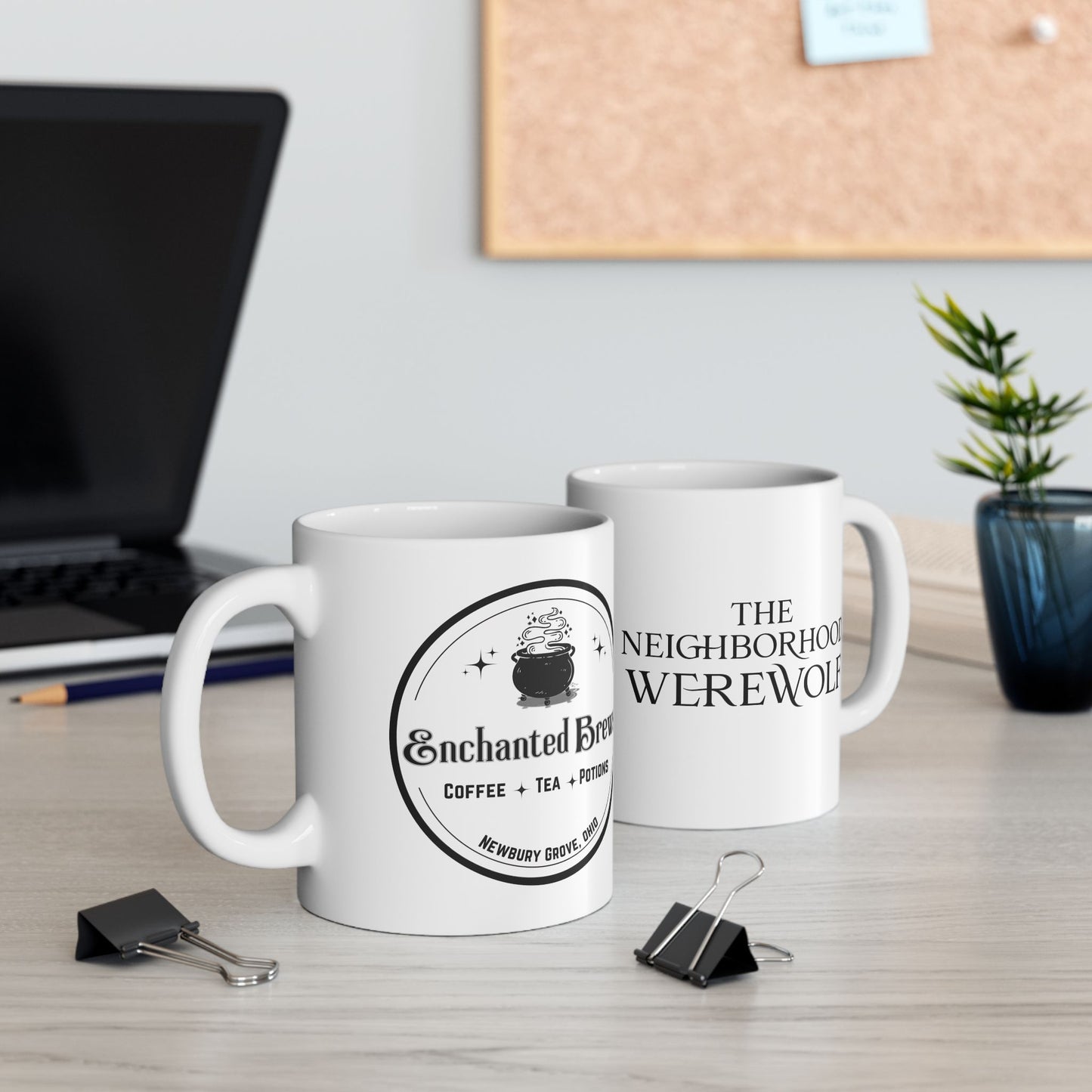 Enchanted Brews Coffee and Tea Shop: Ceramic Mug (11oz or 15oz)