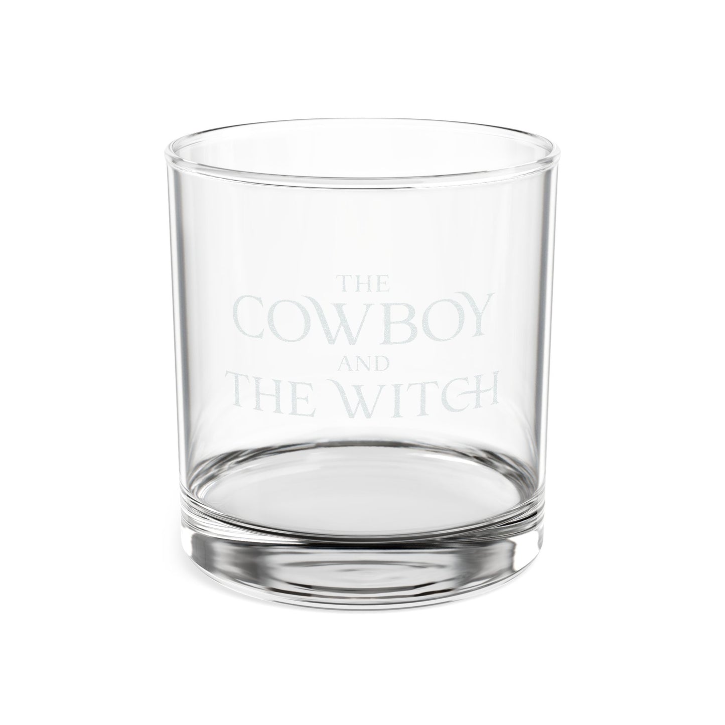 The Cowboy and The Witch Engraved Western Whiskey Glass (10.5oz)