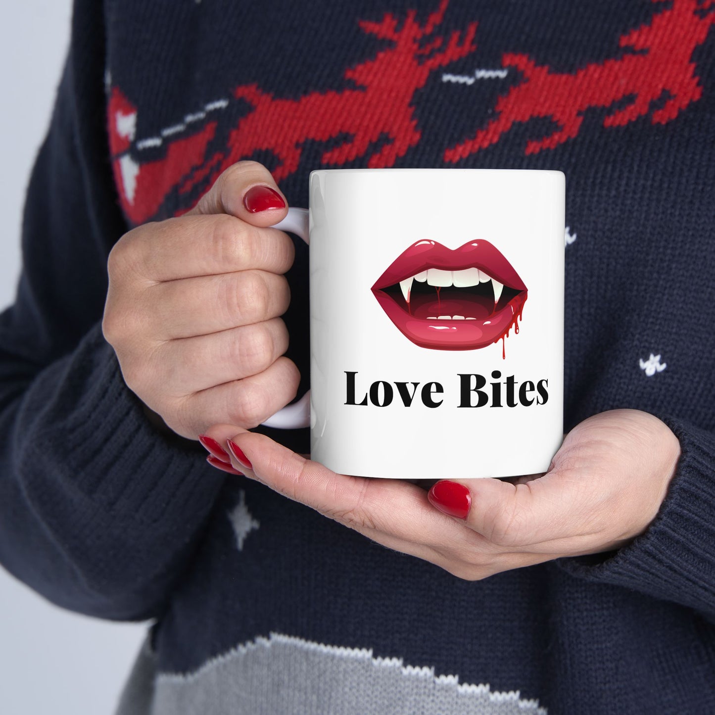 The Neighborhood Vampire "Love Bites" Ceramic Mug: Coffee Cup - 11oz/15oz