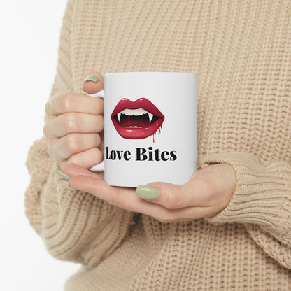 The Neighborhood Vampire "Love Bites" Ceramic Mug: Coffee Cup - 11oz/15oz