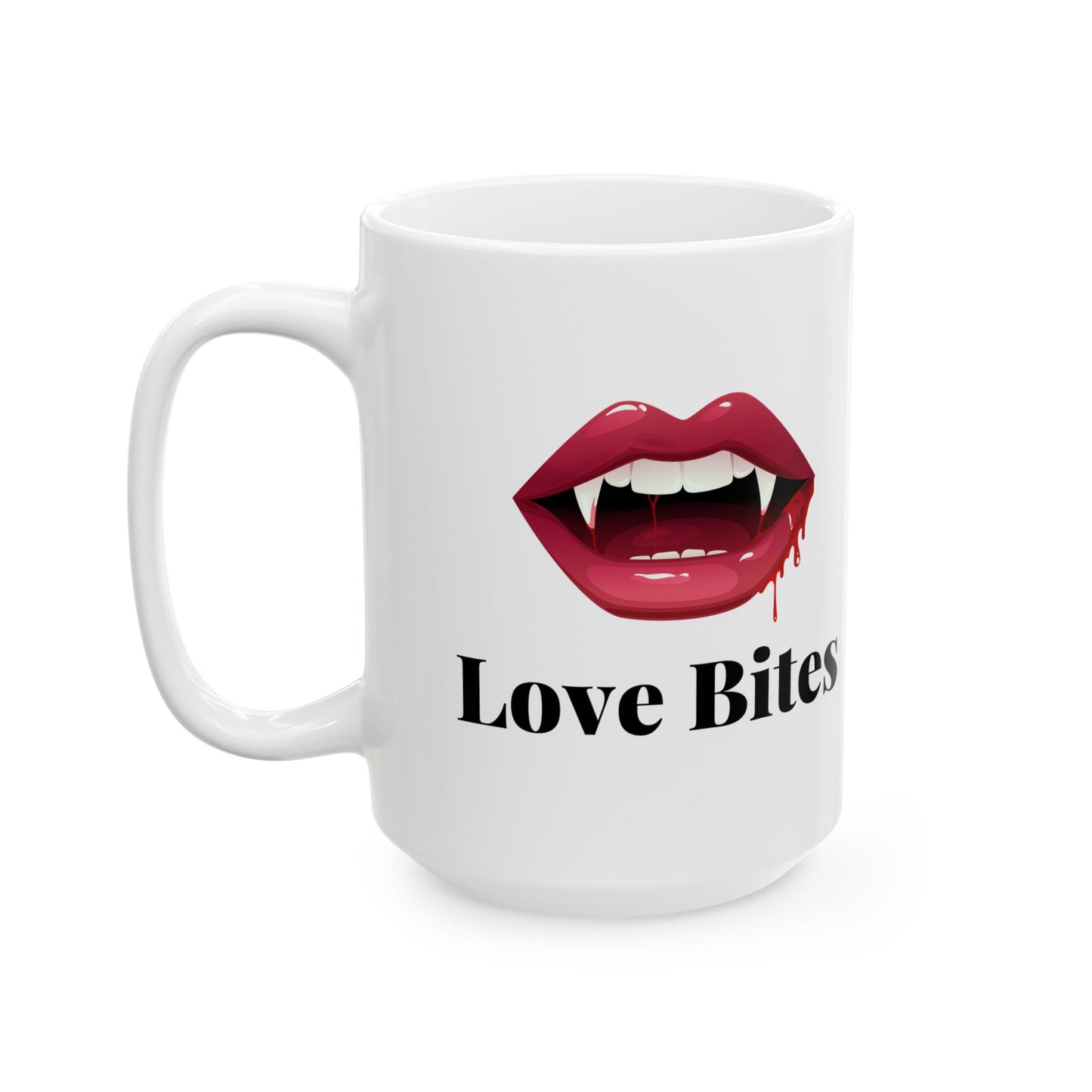 The Neighborhood Vampire "Love Bites" Ceramic Mug: Coffee Cup - 11oz/15oz